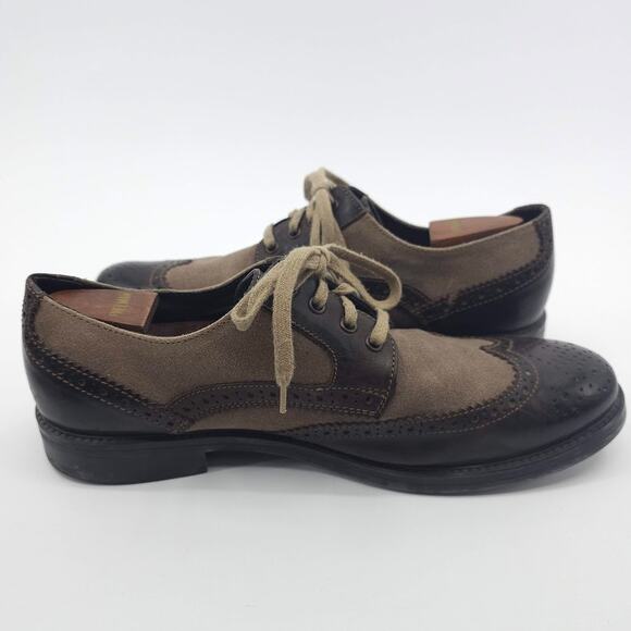 Johnston & Murphy Mens Suede Wingtip Oxford Dress Shoe Brown 11 main image 9
